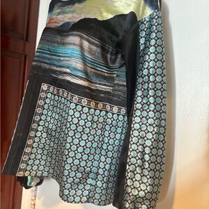 CLOVER CANYON Art-To-Wear Scenic Medallion dress shirt Fit Blouse nature top